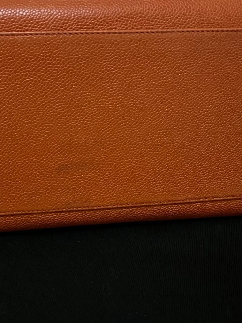 CHANEL Orange Timeless Caviar Tote with Gold Hardware